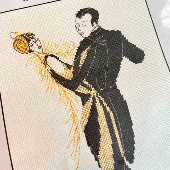 CrossstitchUK Heather Anne DECO ELEGANCE CS566 The Dancers RARE! New Sealed - Picture 2 of 5